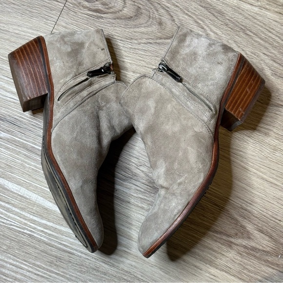 Sam Elderman Suede Ankle Boots Women 7.5 Gray - Picture 4 of 11